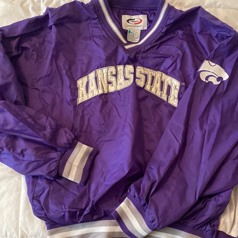 Mens Size M Purple Kansas State Blazer Pullover